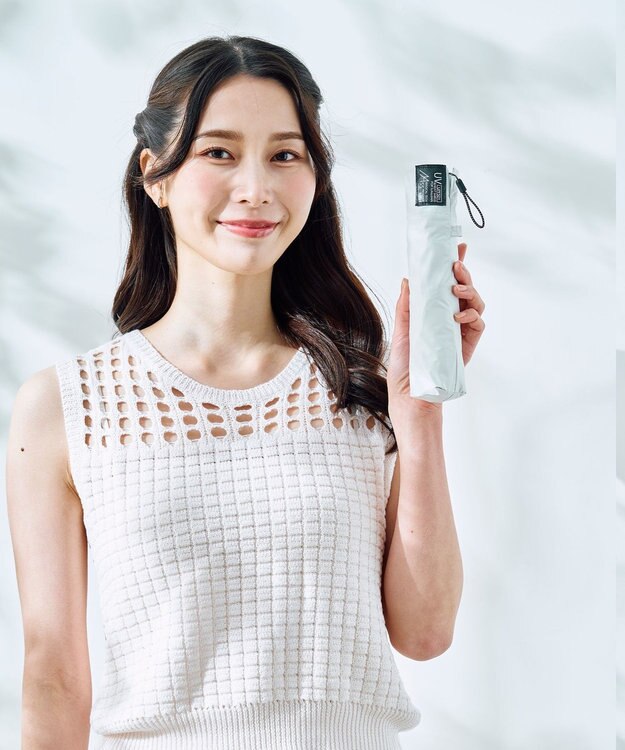 MOONBAT 【遮光100％/超軽量/耐久性】マジで軽い傘 晴雨兼用 折りたたみ日傘 マジカルテックプロテクション Tough W rib 55cm ホワイト