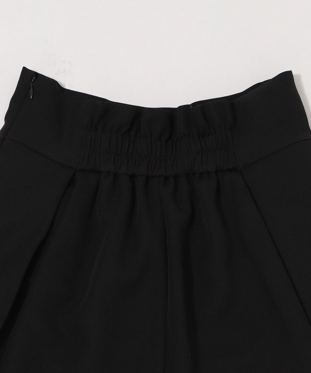 WEGO ハイウエスト2段プリーツスカパン ブラック