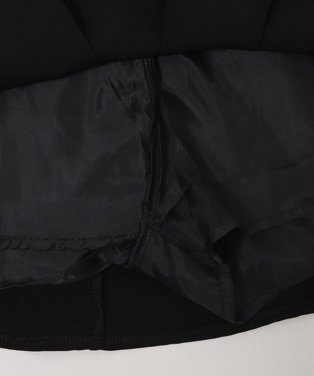 WEGO ハイウエスト2段プリーツスカパン ブラック