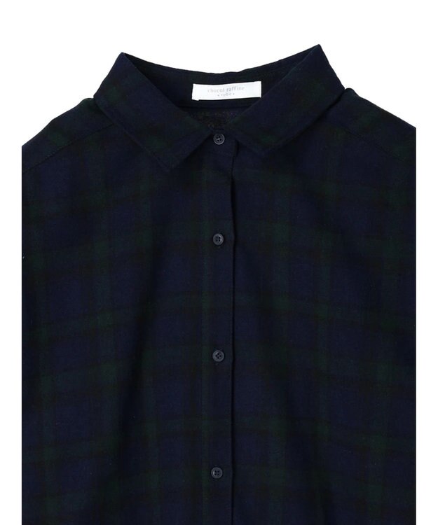 Green Parks ネルチェックシャツ Black Watch Green