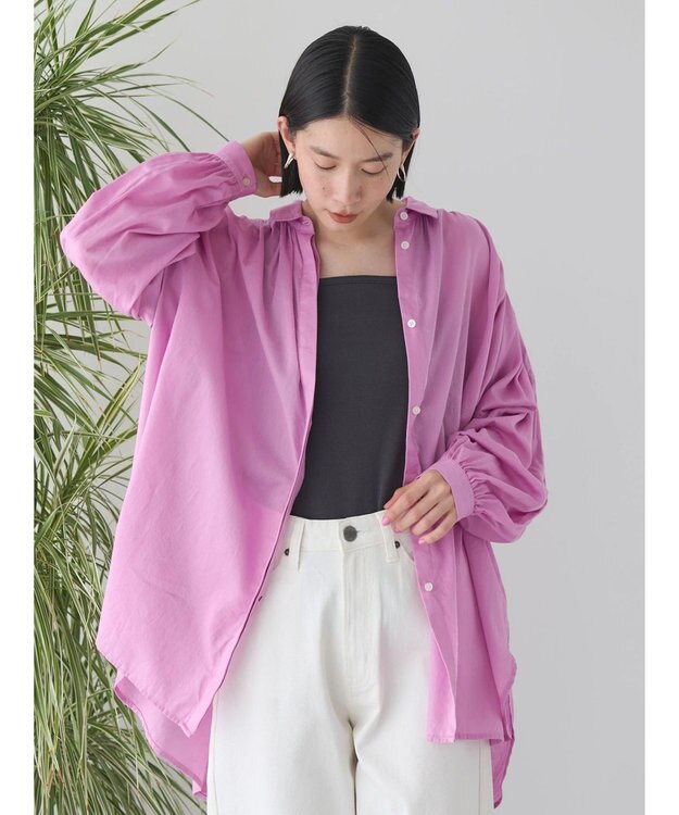 AMERICAN HOLIC カルゼギャザーシャツチュニック Pink