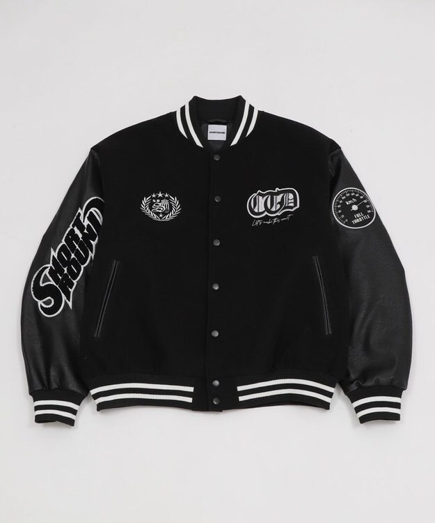 WEGO 【ユニセックス着用ITEM】メルトンワッペンスタジャン ブラック