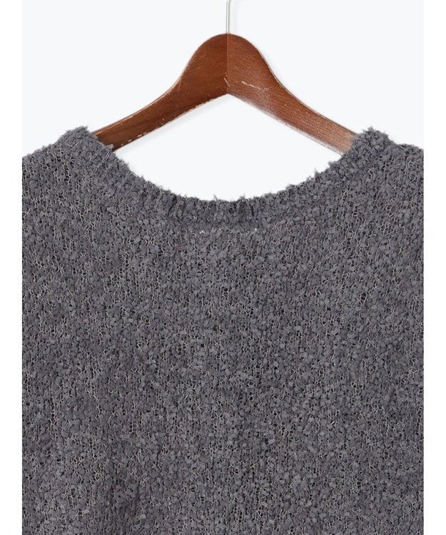 Te chichi テープヤーン前後2WAY5分袖カーディガン グレー