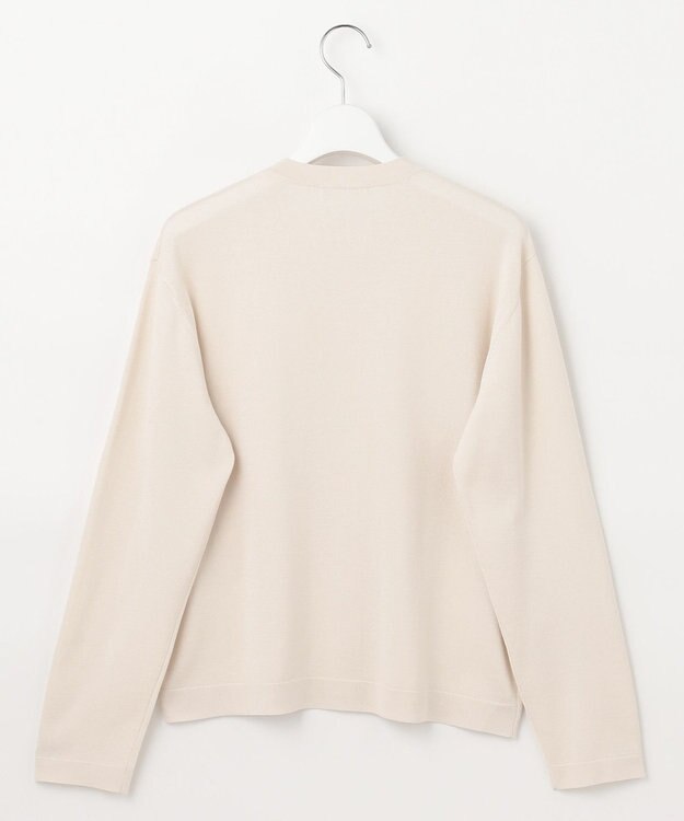 自由区 L 【アンサンブル対応・洗える】アセテートコットン カーディガン アイボリー