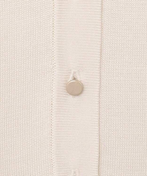 自由区 L 【アンサンブル対応・洗える】アセテートコットン カーディガン アイボリー