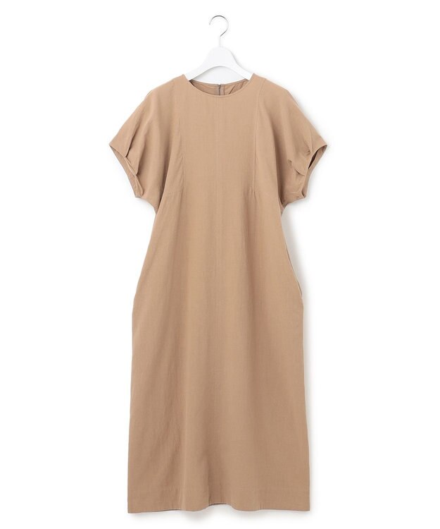 J.PRESS YORK STREET 【WOMEN】ワンウォッシュ リネンコットン ワンピース ベージュ系