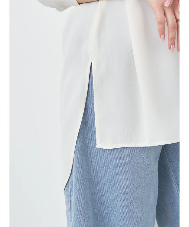 earth music&ecology バックボタンチュニック Off White