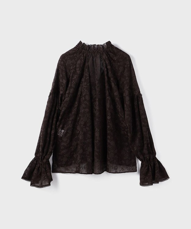 GRACE CONTINENTAL ヨウリュウembカフタンブラウス ブラウン