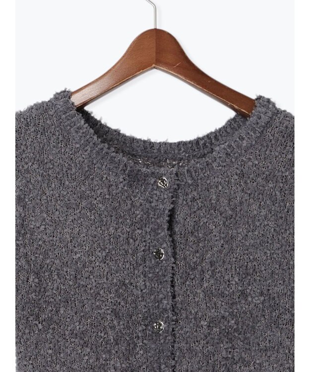 Te chichi テープヤーン前後2WAY5分袖カーディガン グレー