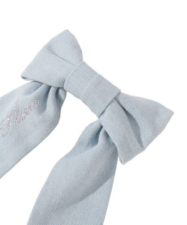 Maison de FLEUR ブルーマニアデニムリボンバレッタ Light Blue