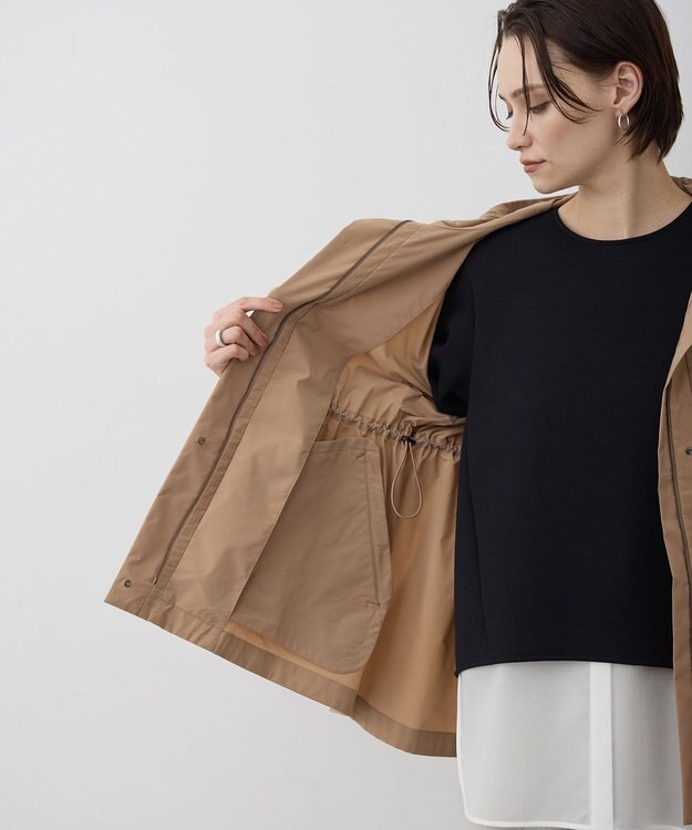 ICB L テントライン フーデットコート アプリコットベージュ