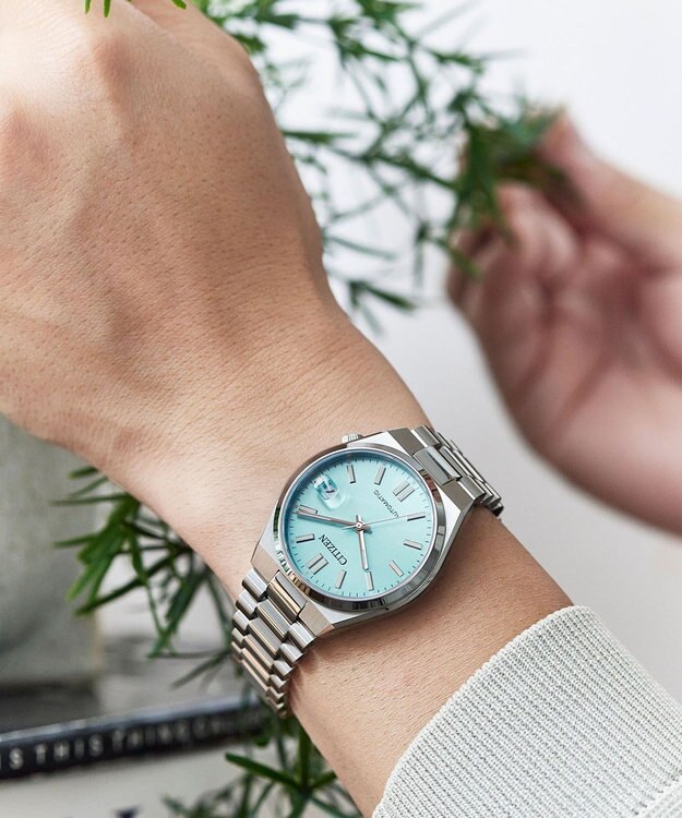 CITIZEN 【TSUYOSA 37mm】アイスブルーがさわやかなメカニカルウオッチ NJ0200-50L ブルー