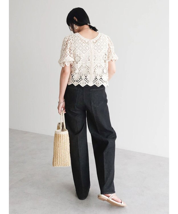 Green Parks ・ＳＵＧＡＲ　ＳＰＯＯＮ　２ｗａｙクロシェカーディガン Ivory