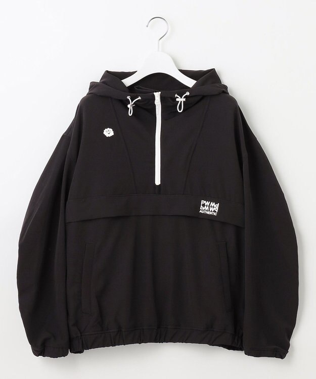 PW CIRCULUS 【 伸縮性あり 】【WOMEN】シャーリングアノラック ブルゾン ブラック系