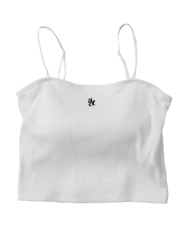 WEGO 【カップ付き/SMサイズ展開】nachumoreショートワンポイントキャミ オフホワイト