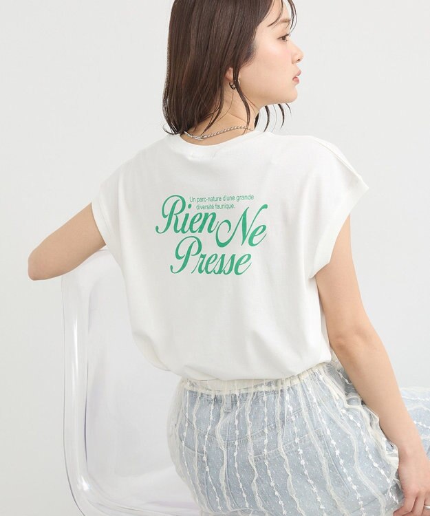 earth music&ecology 【接触冷感/洗濯機可】Ｑｕａｌｉｔｅ　Ｄｅ　ＶｉｅフレンチＴ Off White