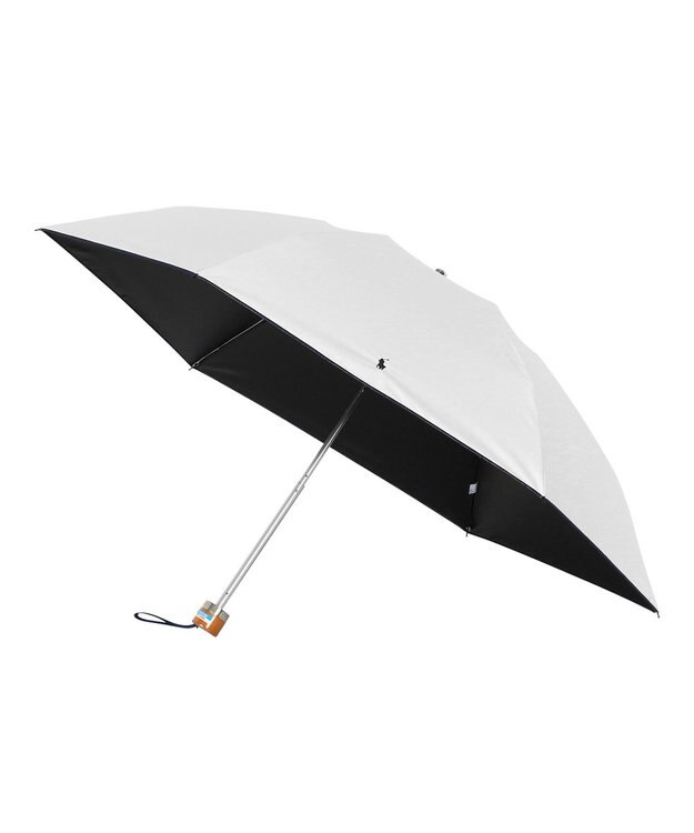 MOONBAT POLO RALPH LAUREN 晴雨兼用日傘 折りたたみ傘 ワンポイントPP／一級遮光 遮熱 UV オフホワイト