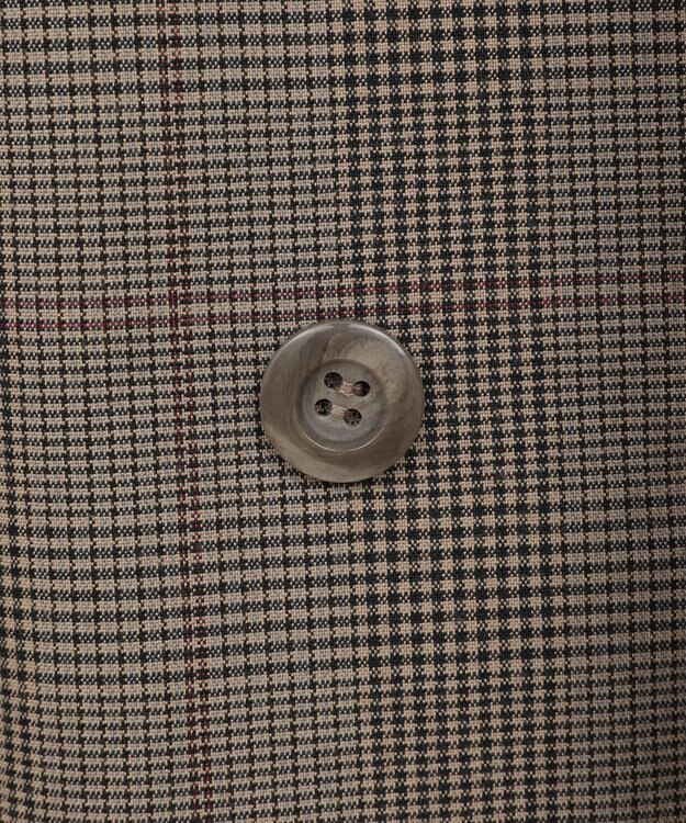 earth music&ecology ショートジレンチ Check Brown