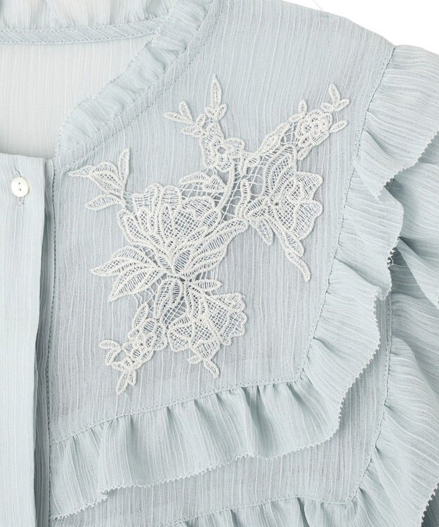 YECCA VECCA ラッフルレースブラウス Mint
