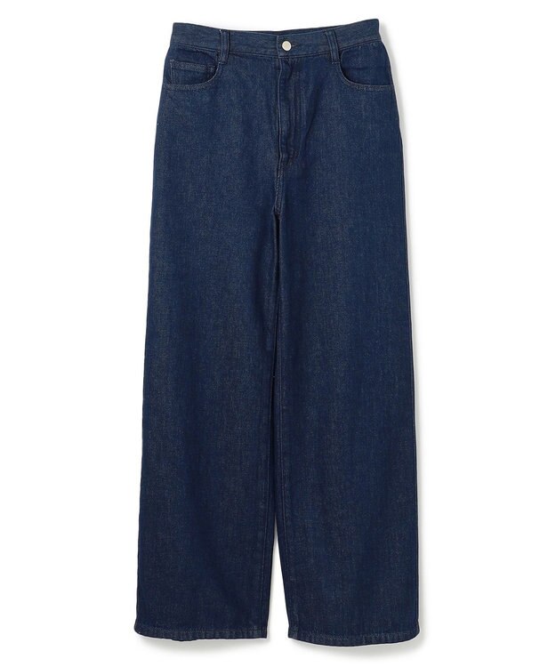 BEIGE， 【洗える】NAVIGLIO / フルレングスデニムバギーパンツ Indigo