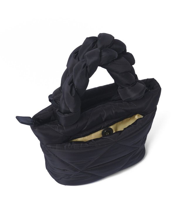 PELLE BORSA キルティング ミドルトートバッグ Puffy パフィ 5822 ブラック