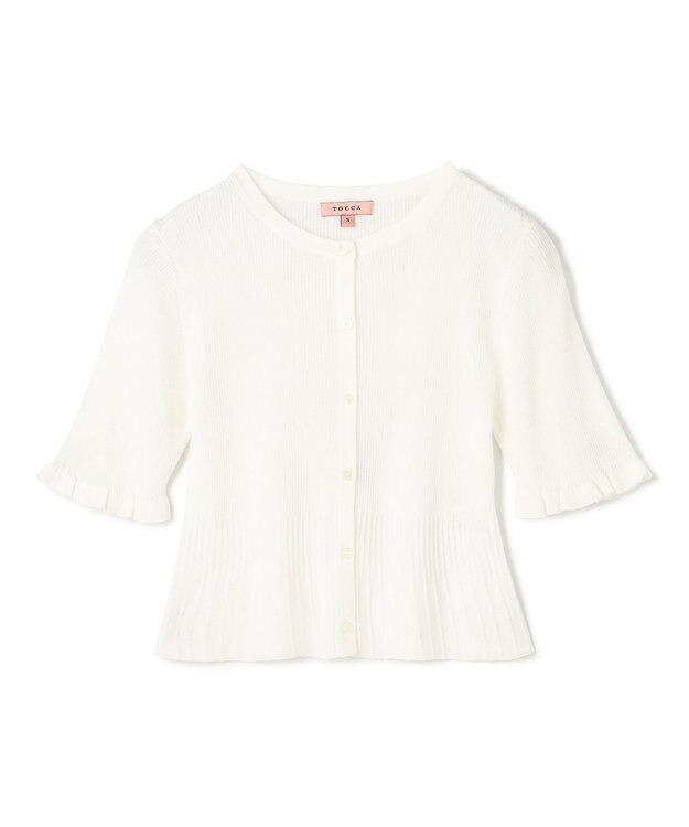 TOCCA HALF SLEEVE AJISAI  半袖カーディガン アイボリー系