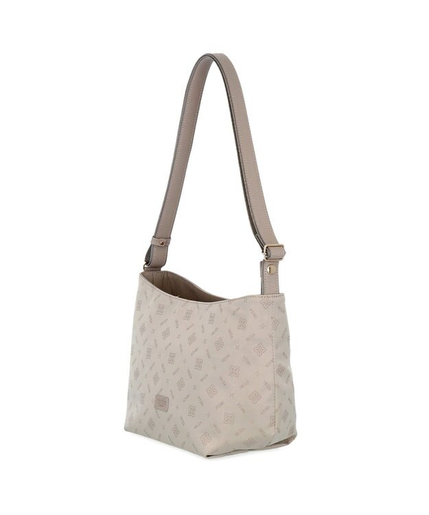 IBIZA ロゴナイロン　ショルダーバッグ ピンクベージュ