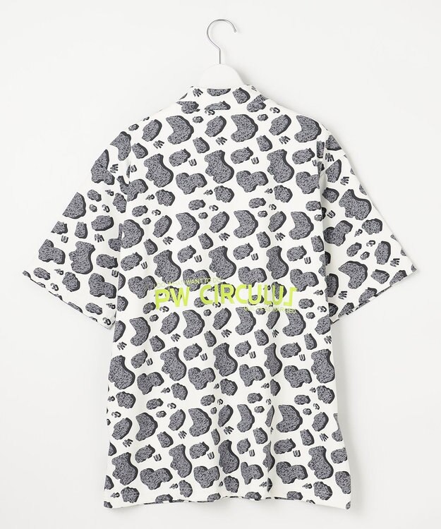 PW CIRCULUS 【UV遮蔽率99.5%  UVカット/速乾/ストレッチ】【MEN】アニマルドットポケットモックT ゴルフ ブラック系5