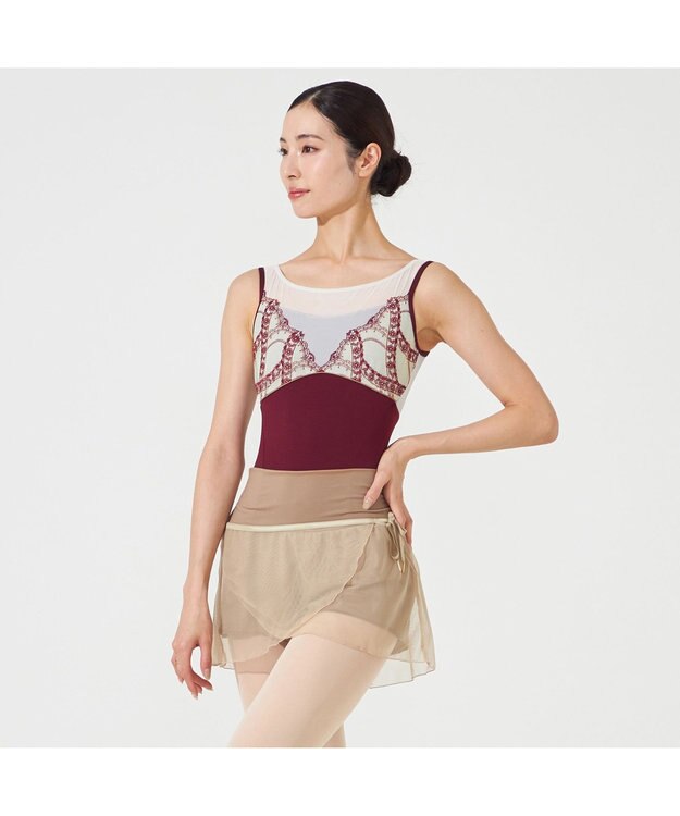Chacott ★ノースリーブレオタード ガーネット