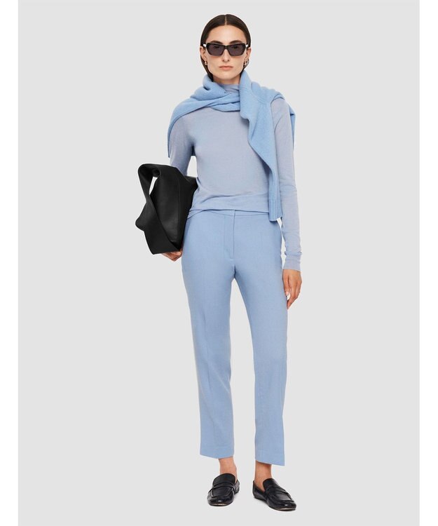 JOSEPH テーラリングクレープ　スリムトラウザーズ Faded Sky