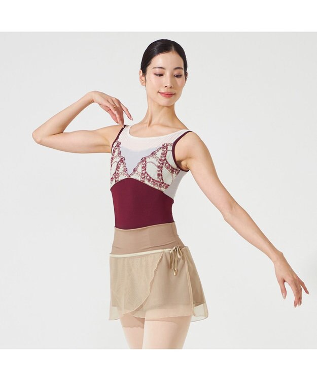 Chacott ★ノースリーブレオタード ガーネット