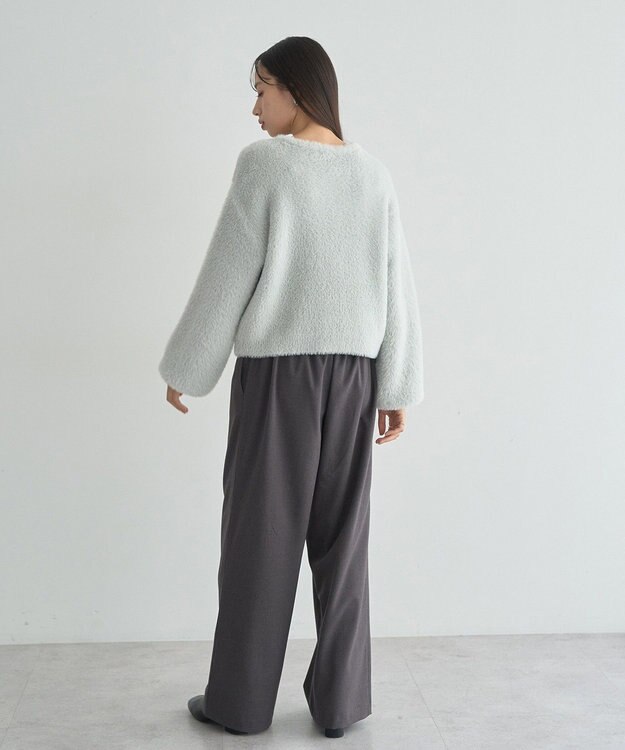 earth music&ecology Ｗフェイスシャギープルオーバー Light Gray