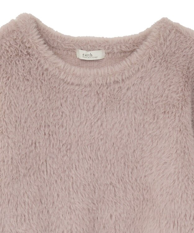 earth music&ecology Ｗフェイスシャギープルオーバー Pink