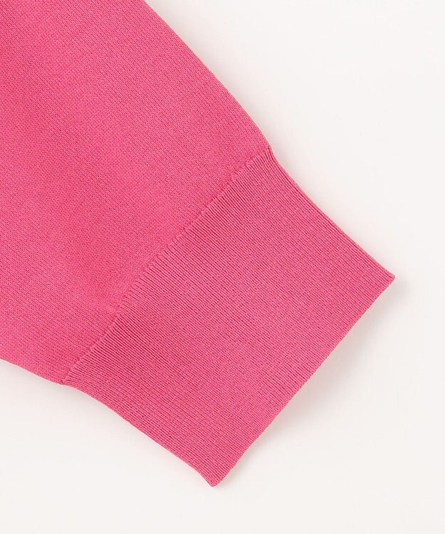 組曲 【5色展開・洗える】MINA半袖 カラーカーディガン オールドローズ系