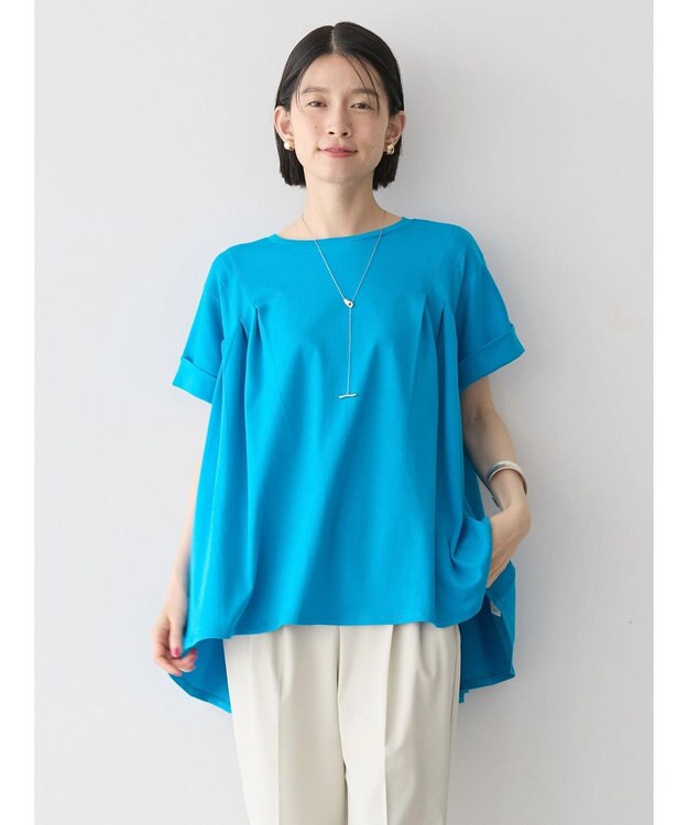 AMERICAN HOLIC フレアヘムフレンチスリーブカットプルオーバー Blue