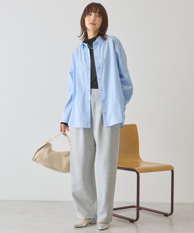 AMERICAN HOLIC 配色レギュラーカラーシャツ Sax