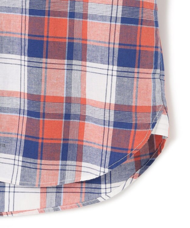 J.PRESS MEN 【WEB・一部店舗限定】コットンリネンチェック シャツ/B.D オレンジ系4