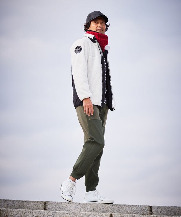 23区GOLF 【23Fondation/MEN】ニット ジョガーパンツ カーキ系