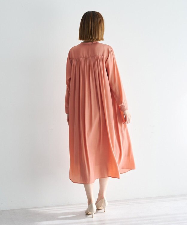 YECCA VECCA ベルト付きギャザーワンピース Orange