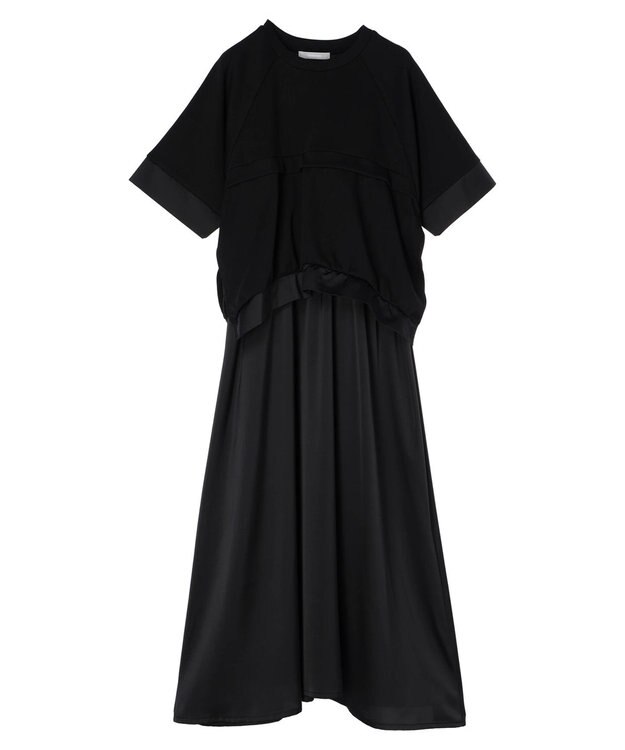 Green Parks armonia．カットレイヤードワンピース Black