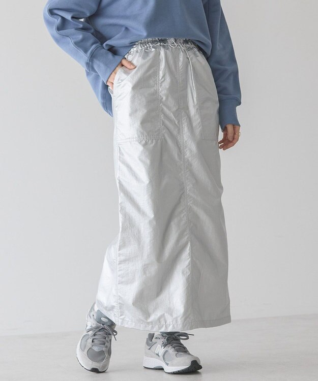 AMERICAN HOLIC ドロストベイカータイトスカート Silver