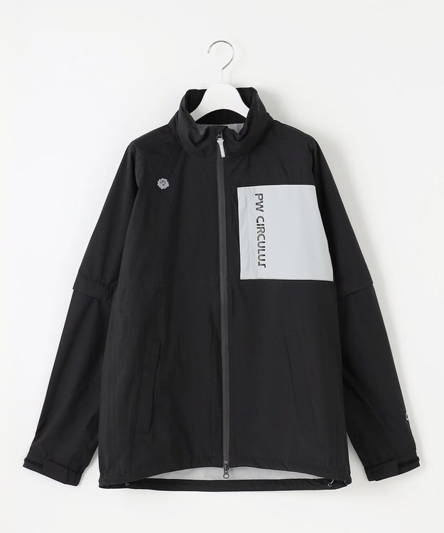 PW CIRCULUS 【 耐水圧20000mm  / レイン対応 】【UNISEX】防水レインウエアセット ゴルフ ブラック系