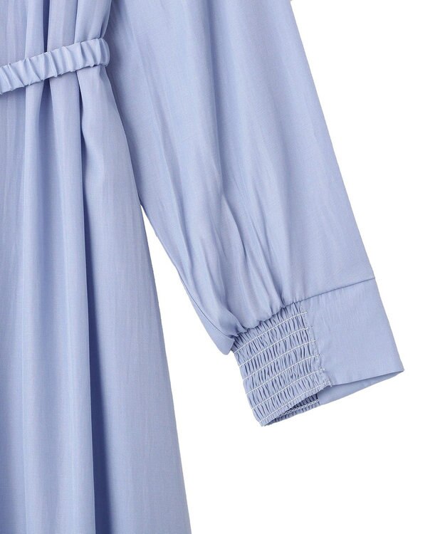 YECCA VECCA ベルト付きギャザーワンピース Blue
