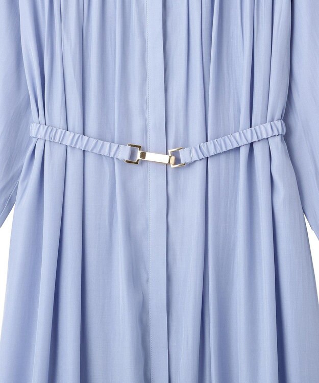 YECCA VECCA ベルト付きギャザーワンピース Blue