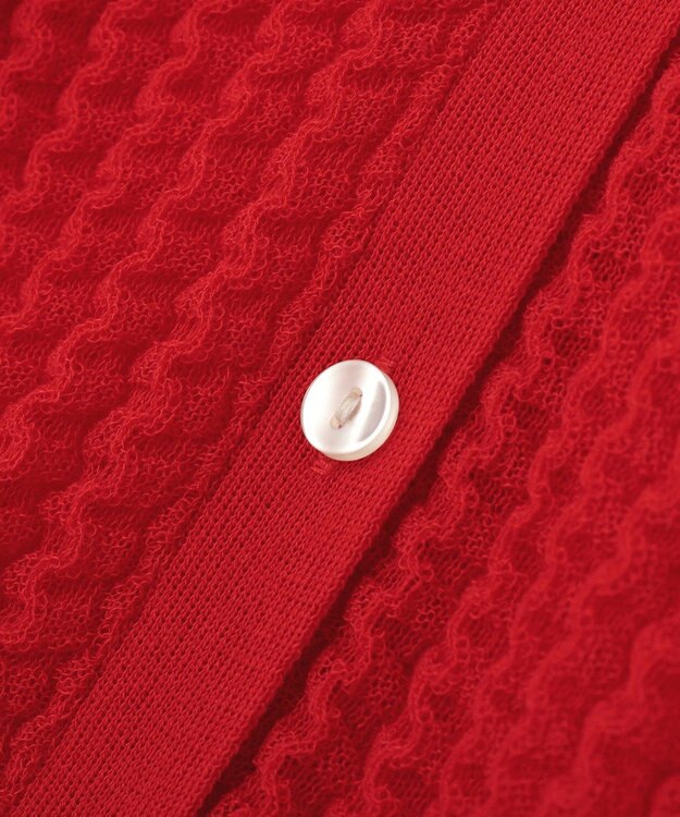 AMERICAN HOLIC 【前後2WAY】透かし編みニットカーディガン Red