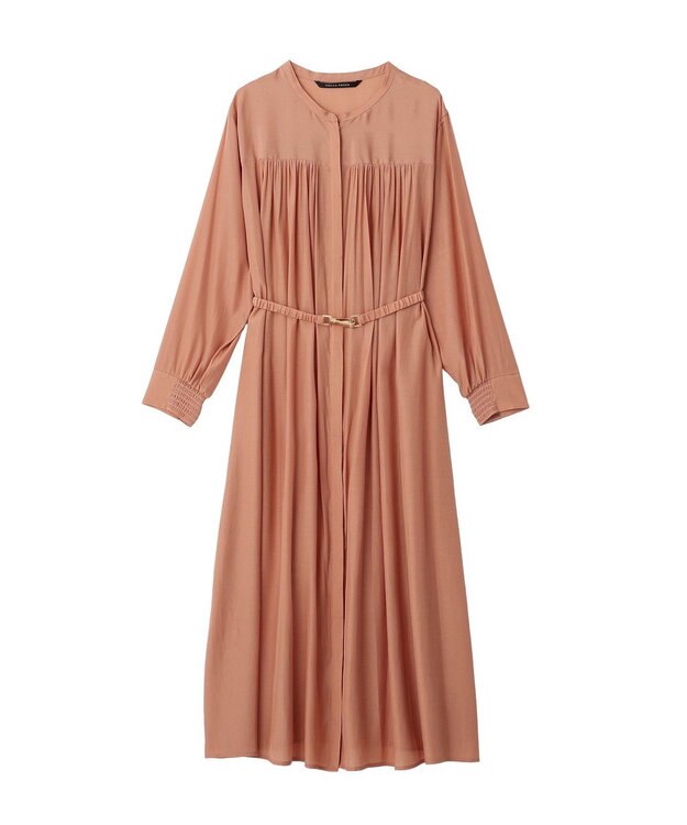YECCA VECCA ベルト付きギャザーワンピース Orange