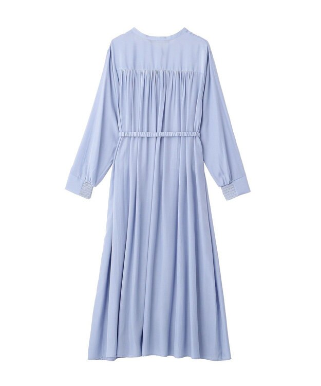 YECCA VECCA ベルト付きギャザーワンピース Blue