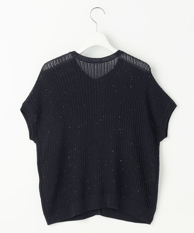 自由区 S 【WEB限定・2点SET・着回し3WAY以上】セットアップニット・スカート ネイビー×ブラック