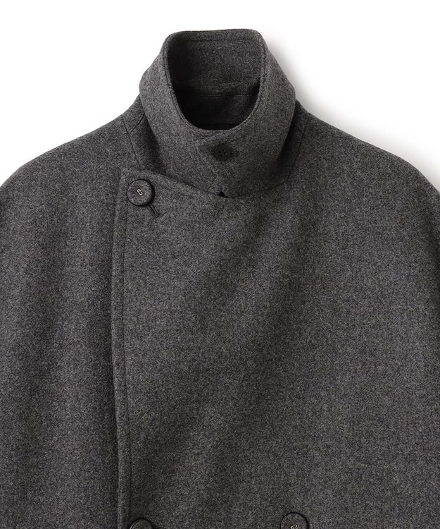 uncrave ライトメルトン ロングチェスターコート チャコール