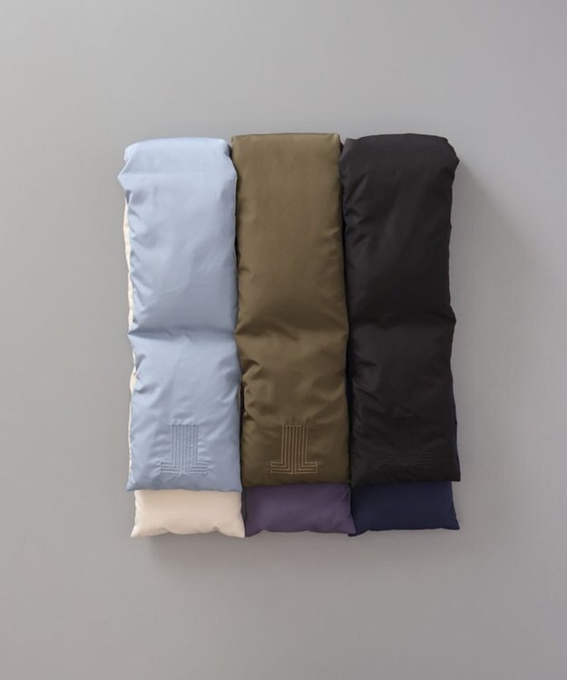 AURORA 【 LANVIN COLLECTION（ランバン コレクション） 】 リバーシブル中綿マフラー サックス